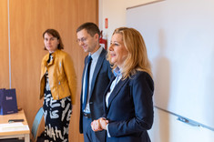 Inauguracja 1. edycji studiów podyplomowych cyberbezpieczeństwo i ochrona zasobów informacyjnych: I. Oleksiewicz, M. Ruszel, B. Zatwarnicka-Madura,