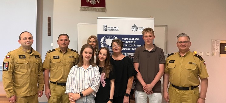 Spotkanie studentów z przedstawicielami Państwowej Straży Pożarnej,