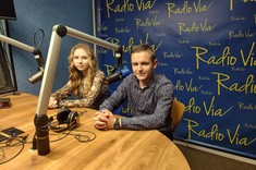 Promocja A[u]kcji w Radio Via – Iwona Liput i Ernest Dąbrowski, fot. ze strony wydarzenia na fb