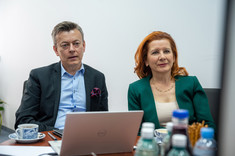 Od lewej: dr hab. Jacek Strojny, prof. PRz i dr hab. Beata Zatwarnicka-Madura, prof. PRz, fot. Arkadiusz Surowiec