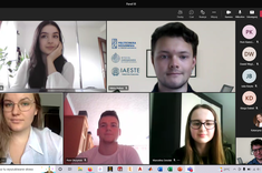 Paneliści podczas dyskusji - zrzut ekranu