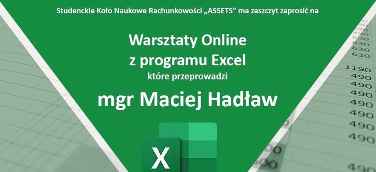 Zaproszenie na Warsztaty z Programu MS Excel,