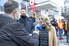 Minister M. Joly udziela wywiadu fot. B.Motyka.