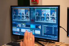 Widok okna konferencji w trybie emisji internetowej, fot. A. Surowiec