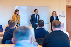 Inauguracja 1. edycji studiów podyplomowych cyberbezpieczeństwo i ochrona zasobów informacyjnych: I. Oleksiewicz, M. Ruszel, B. Zatwarnicka-Madura,