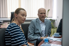 Od lewej: mgr Monika Stanisz i prof. dr hab. inż. Jarosław Sęp, fot. Arkadiusz Surowiec
