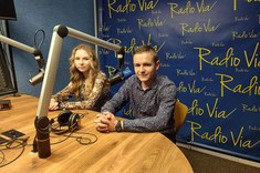 Promocja A[u]kcji w Radio Via – Iwona Liput i Ernest Dąbrowski, fot. ze strony wydarzenia na fb
