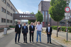 Od lewej: prof. Hans-Joachim Schmidt, prof. Vasyl Mateichyk, prof. PRz Mirosław Śmieszek, prof. Rüdiger Grascht, prof. Michaela Magin – fotografia udostępniona przez uczestników wyjazdu