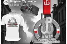 Pracownik Wydziału Zarządzania Politechniki Rzeszowskiej w 34. Biegu Powstania Warszawskiego,