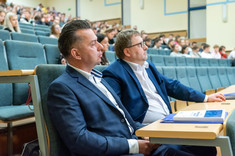 Uczestnicy konferencji podczas prelekcji. 