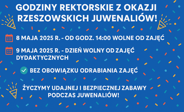 Godziny rektorskie w dniach 8 i 9 maja 2025 r.