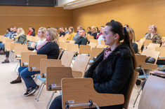 Słuchacze studiów podyplomowych „Zarządzanie BHP” podczas 31. inauguracji kierunku, fot. A. Surowiec