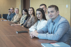 Słuchacze studiów MBA podczas inauguracji, fot. A. Surowiec