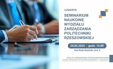 Zaproszenie na czwarte Seminarium Naukowe WZ PRz,