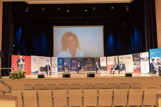 Uczestnicy panelu "Transformacja energetyczna w jednostkach samorządu terytorialnego", od lewej: O. Dziekoński, J. Magoń, M. Zimakowski, F. Przedpełski, B. Bartosiewicz, dr hab. T. Gackowski, A. Żelezik, A. Jagiełło (on-line), fot. A. Surowiec