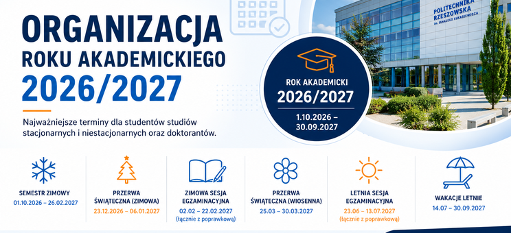 Organizacja roku akademickiego 2026/2027 – najważniejsze terminy,