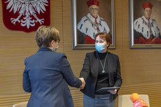 Od lewej prof. PRz I. Włoch, mgr inż. E. Niemiec, fot. B. Motyka