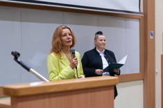 Dziekan Wydziału wita studentów I roku