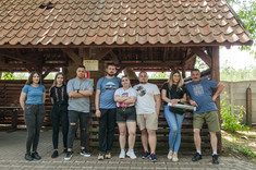 Studenci z ppłk. dr. inż. Markiem Barciem, fot. Iwona Oleniuch