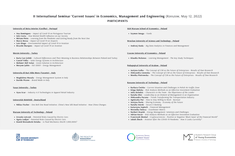 Nazwiska uczestników Seminarium z podziałem na reprezentowane uczelnie, graf. udostępniona przez organizatorów