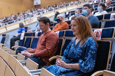 Od prawej: dr hab. Beata Zatwarnicka-Madura, prof. PRz, Dziekan WZ i mgr Damian Gębarowski, Dyrektor Centrum Komunikacji i Kultury Akademickiej, fot. A. Surowiec 