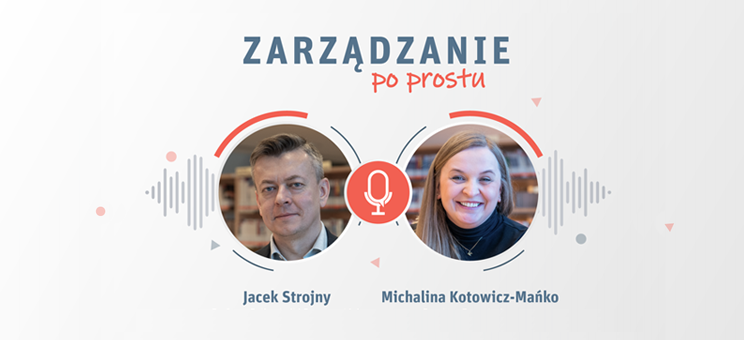Grafika informująca o podcaście, graf. A. Surowiec
