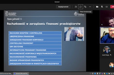 Dr hab. inż. Grzegorz Lew, prof. PRz podczas prezentacji (zrzut ekranu)