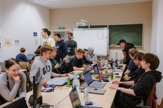 Hackathon SPACESHIELD Hack z udziałem studentów z Koło Naukowego „Eskadra”,