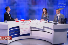 Promocja A[u]kcji w TVP3 Rzeszów – Julia Dyląg i Ernest Dąbrowski, fot. ze strony wydarzenia na fb