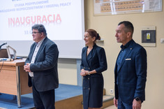 Od lewej: dr Adam Laska, dr hab. Beata Zatwarnicka-Madura, prof. PRz, prof. dr hab. Grzegorz Ostasz, fot. A. Surowiec