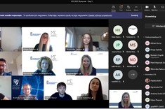 Uczestnicy seminarium podczas obrad (zrzut ekranu)